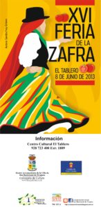 Programa XVI Feria de la Zafra 2013 en El Tablero de San Bartolomé de Tirajana