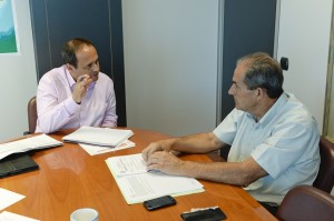 Hernández Lobo analiza con Rodríguez las obras que se ejecutan en el municipio