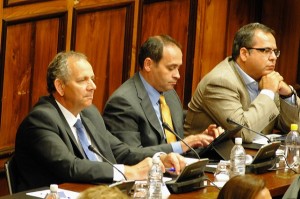 De izquierda a derecha, Aladino Suárez, Antonio Hernández y Juan Domínguez