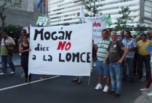 Mogán, manifestación contra la Lomce