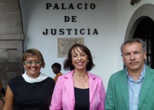 Sole Pérez, Mari Pino Torres y David Delgado