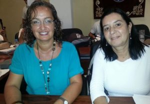 Pino González y Maribel Monzón, concejalas socialistas en el Ayuntamiento de Mogán