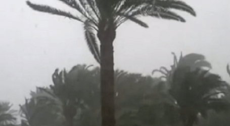 La borrasca llegó al sur de Gran Canaria con retraso debido a un anticiclón
