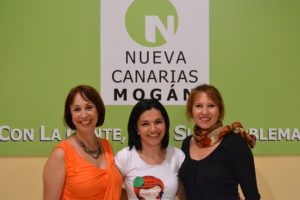De izquierda a derecha, Mari Pino Torres, Isabel Santiago e Inés Jiménez
