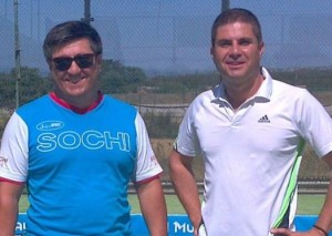 Gonzalo Cáceres (derecha) y el empresario ruso Ramazanov (foto: laprovincia.es)