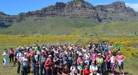 160 senderistas disfrutaron de la Ruta del Almendrero desde Ayacata a Tunte