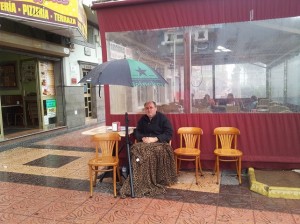 Santiago Vega, empresario de Santa Lucía en huelga de hambre (foto: cafetería pizzería Graffitte)