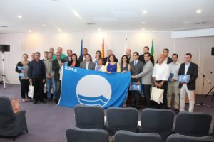 Acto de entrega de banderas azules 2013 en la isla de La Palma