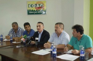Miembros de la Plataforma por la Defensa del Sector Ganadero de Canarias
