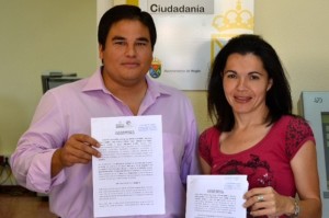 Mencey Navarro e Isabel Santiago, portavoces de Ciuca y NC en Mogán 
