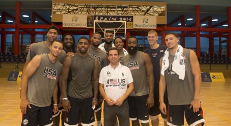 El Cabildo da la bienvenida a Gran Canaria a la selección USA de basket