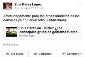 Tweet de Sole Pérez, concejala de Compromiso por San Bartolomé de Tirajana