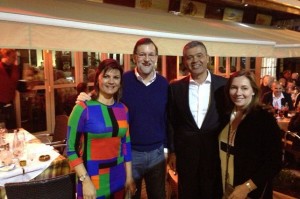 El presidente del Gobierno y esposa con el alcalde de Mogán y la alcaldesa, en Puerto Rico