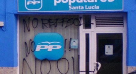 El PP de Santa Lucía condena los “actos vandálicos” contra su sede