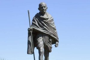 Mahatma Gandhi, en el Parque de la Paz
