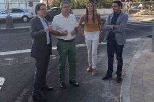De la Rosa, Pérez y Suárez visitan a las obras en Alféreces Provicionales