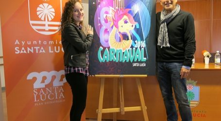 Santa Lucía presenta el cartel del Carnaval de los Años 80, diseñado por Sara González