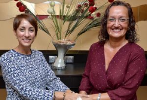 Onalia Bueno y Pino González, lideresas del grupo de gobierno Ciuca-PSOE