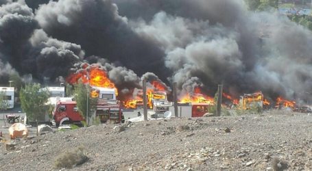 Un incendio calcina seis caravanas y cuatro coches en el camping de Tarajalillo