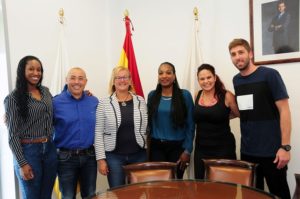 El Ayuntamiento de San Bartolomé de Tirajana recibe a tres deportistas de Maspalomas