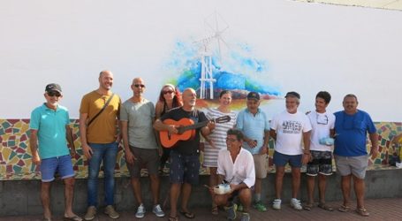 Un mural inaugura las IV Jornadas de Litoral y Medioambiente de Pozo Izquierdo