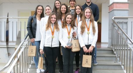 La alcaldesa de Santa Lucía recibe a las campeonas de España de Gimnasia Rítmica