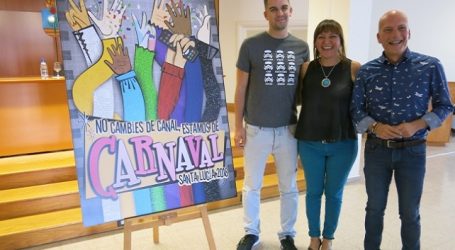 Santa Lucía desvela el cartel de su Carnaval 2018 sobre la TV, del diseñador Ernesto Santana