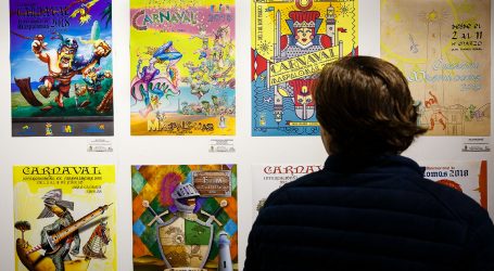 Saturninita muestra las 33 obras presentadas al concurso del cartel del Carnaval de Maspalomas