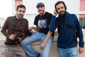 Los tres autores del documental, Fernando Martín, Magec Betancor y Alberto Suárez.