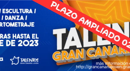 El Cabildo amplía el plazo de inscripción del concurso ‘Talentos Gran Canaria Joven 2023’
