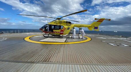 El helicóptero medicalizado del SUC asiste y traslada a un excursionista accidentado en Gran Canaria