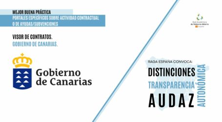 El Gobierno de Canarias, premiado por su visor interactivo de contratos