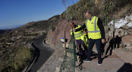 Gran Canaria invierte 352.000 euros en afianzar 170 metros de taludes en la carretera entre Ayacata y Tunte