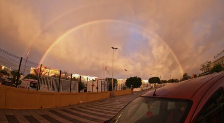 lluvia en San Bartolomé de Tirajana, ligera y esporádica