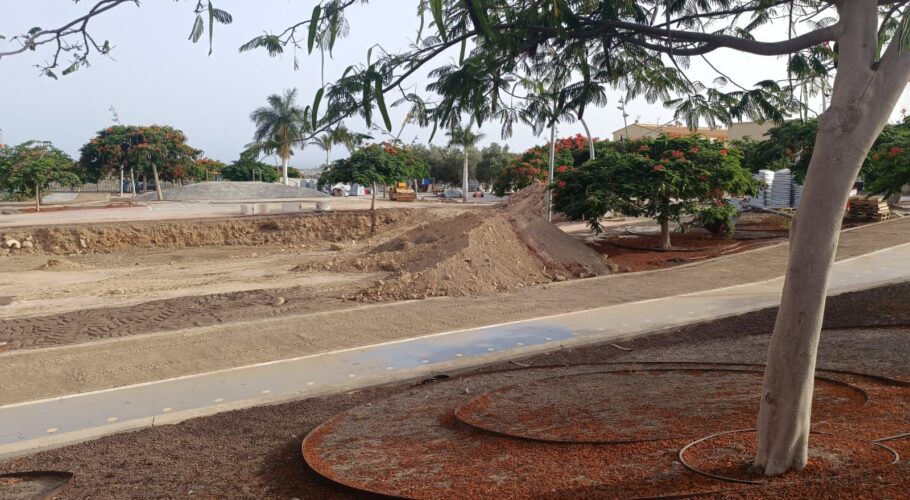 Parque del tablero en obras