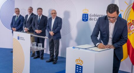 Gobierno, Estado y Cabildo sellan un protocolo para impulsar el tren de Gran Canaria
