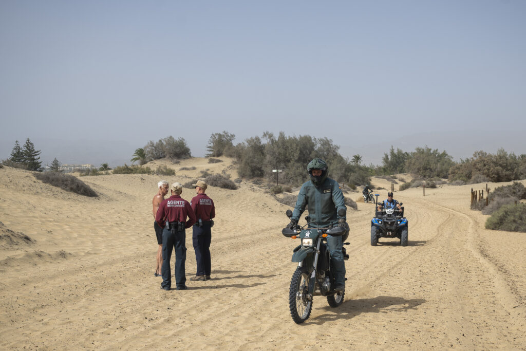 Controles en las Dunas de Maspalomas