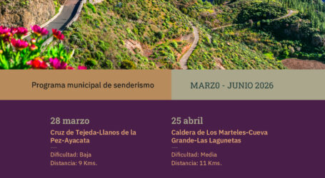 Agüimes abre inscripciones para el programa de senderismo ‘Caminatas Primavera 2026’ con cuatro rutas por Gran Canaria
